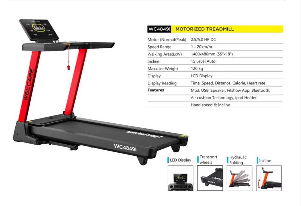 Cardio Equipment Welcare Treadmill 4848 Dc Km 20km Run Fitness