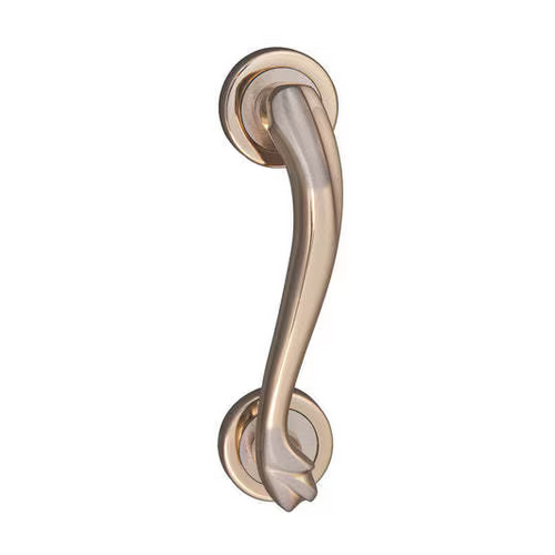 IPSA 6908 Villa 15 Inch Brass Door Handle For Wooden Glass Door Left Side Finish SS Two Tone 1 Piece