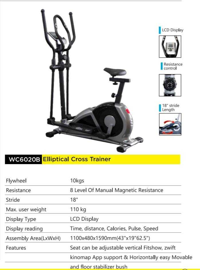 Elliptical Bike Body Power Cardio Dual Trainer Elliptical Stepper