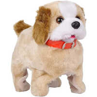 Dog Soft Toy - Plastic, 14 X 10 X 10 Cm, Brown | Manual Power Source, For Ages 2-5, Perfect For Cuddling And Imaginative Play