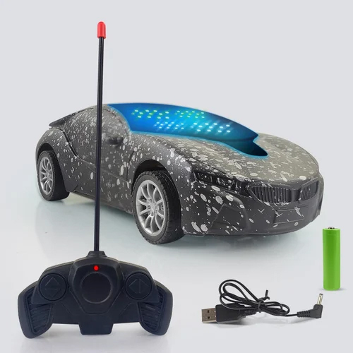 3D Remote Control Lighting Famous Car For Kids - Color: Black