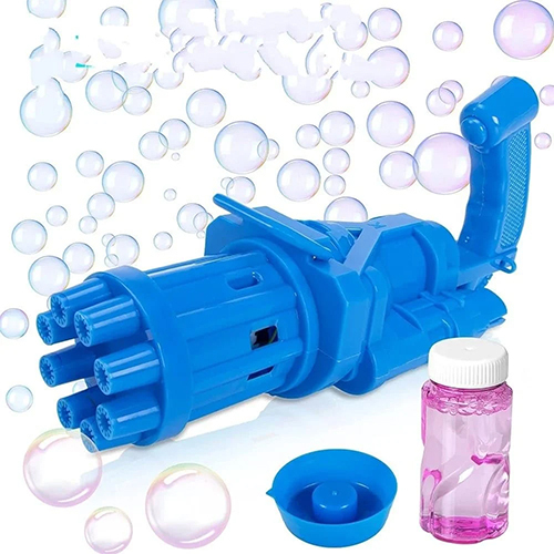 8 Hole Bubble Maker Gatling Bubble Gun Machine Toy - Color: Multicolour