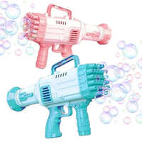 32 Hole Large Electric Gatling Bubble Gun For Kids - Color: Multicolor