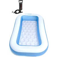 5.5feet Portable Inflatable & Foldable Kids Swimming Pool With Air Pump - Color: Blue
