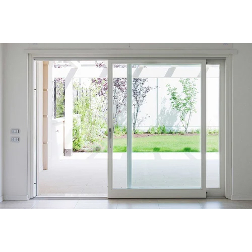 Upvc Two Track Sliding Door - Color: White
