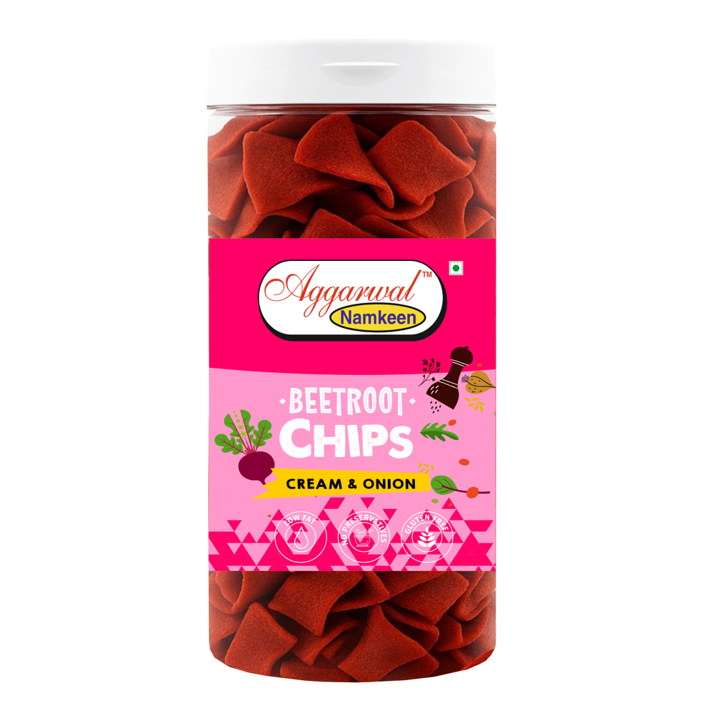 Beetroot Cream Onion Chips