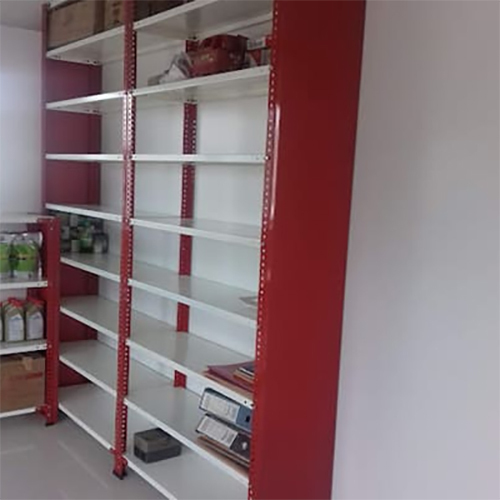 Industrial Slotted Angle Racks - Mild Steel, Standard Size, Grey | Ideal For Industrial Usage, Rectangle Shape Design