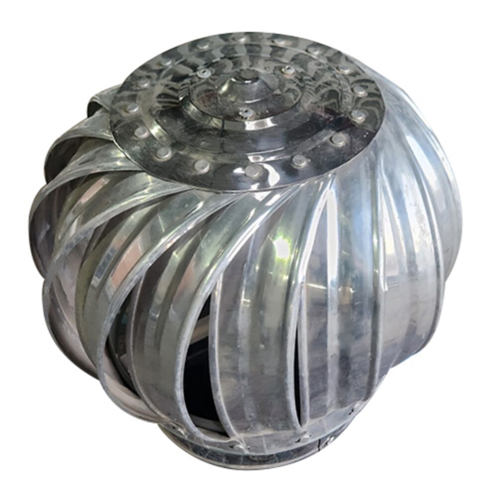 Steel Turbo Ventilator - Mild Steel, Round Shape, Silver Color, Polished Finish | Designed for Humidification in Warehouses