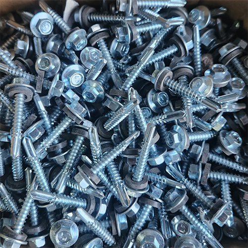 Stainless Steel Hex Head Self Drilling Screw - Color: Gray