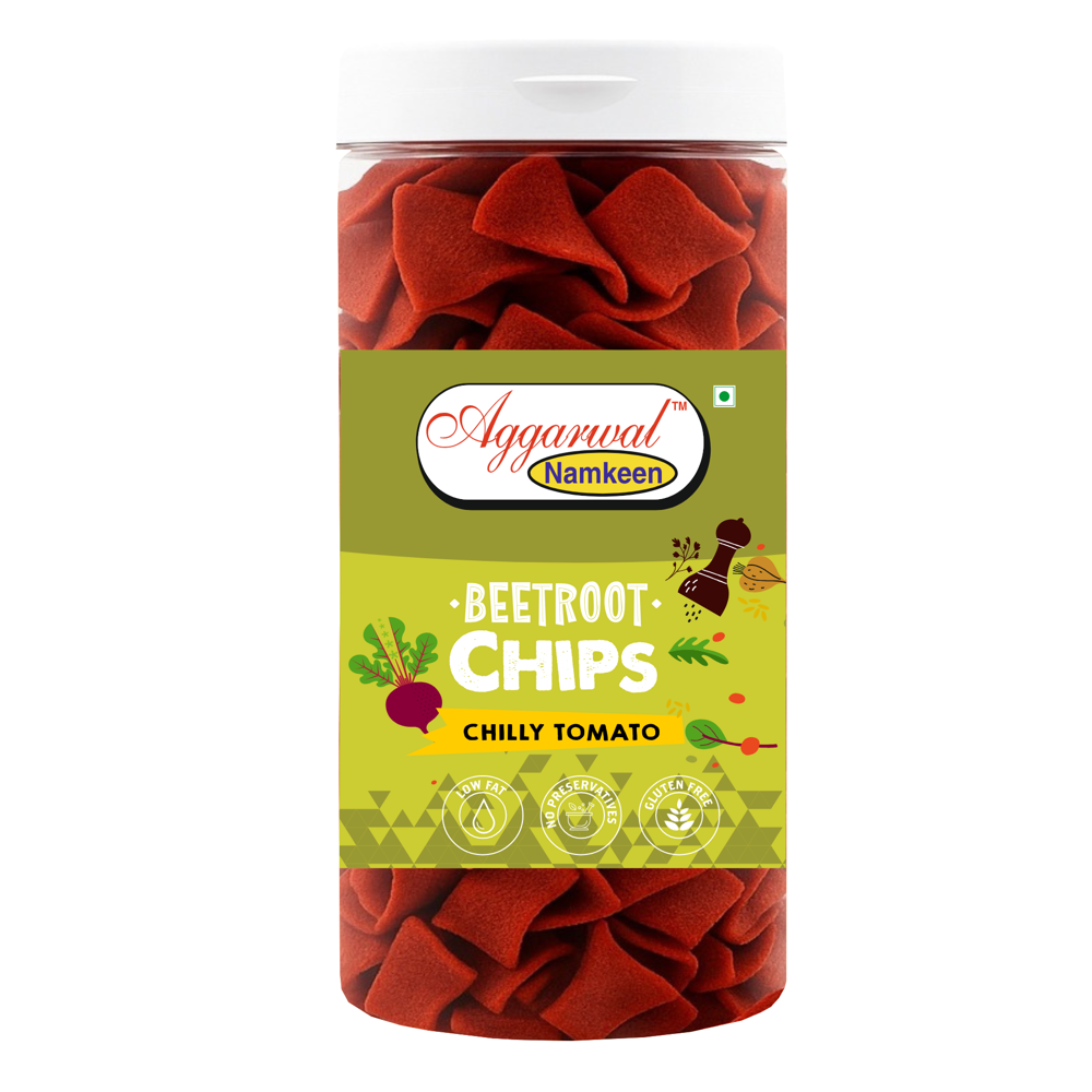 Beetroot Chilly Tomato Chips - Ingredients: Vegan-Friendly