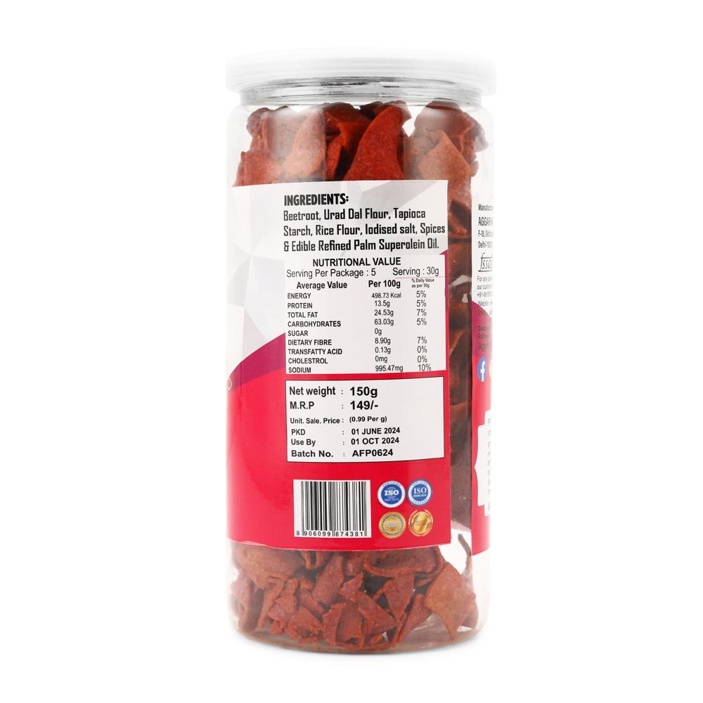 Beetroot Chilly Tomato Chips