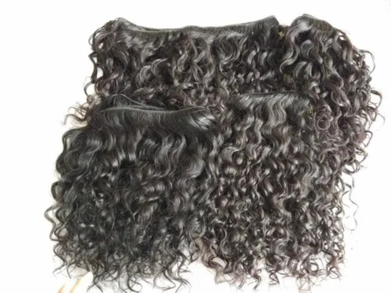 Black Unprocessed Natural Remy  Curly Human Weft and Bundle Hair , 8 to 32 Inches