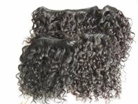Black Unprocessed Natural Remy  Curly Human Weft and Bundle Hair , 8 to 32 Inches