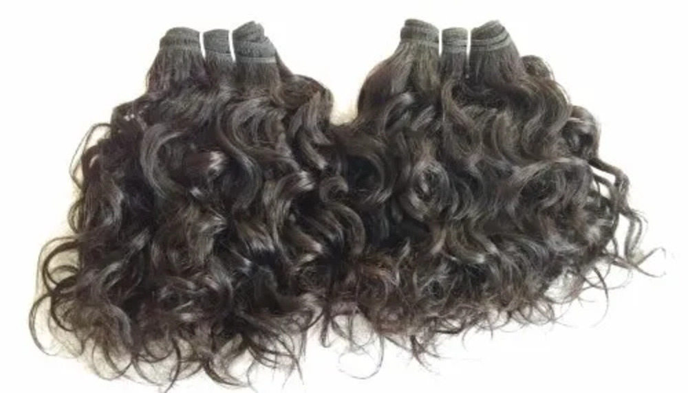 Black Unprocessed Natural Remy  Curly Human Weft and Bundle Hair , 8 to 32 Inches