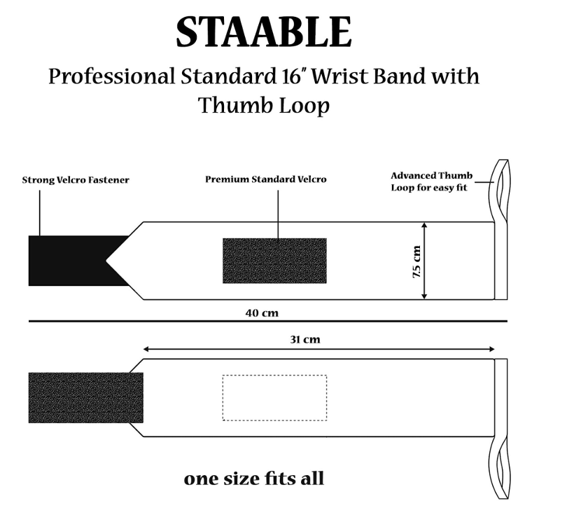 Gym Wrist Band (Progrip Elastic Wrist Wraps With Thumb Loop Aca A Low & High Support Variants)