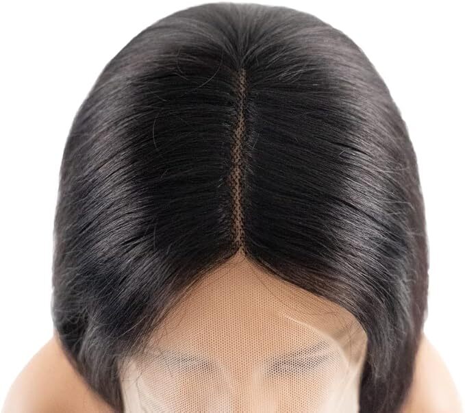 HD Transparent Lace Frontal Bob Wigs Pre Plucked With Baby Hair 10 Inch Natural Black Bob Wig