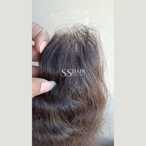 Wavy 2x6 Closure Sew in Side Part Natural Black Indian Virgin Human Hair Sale