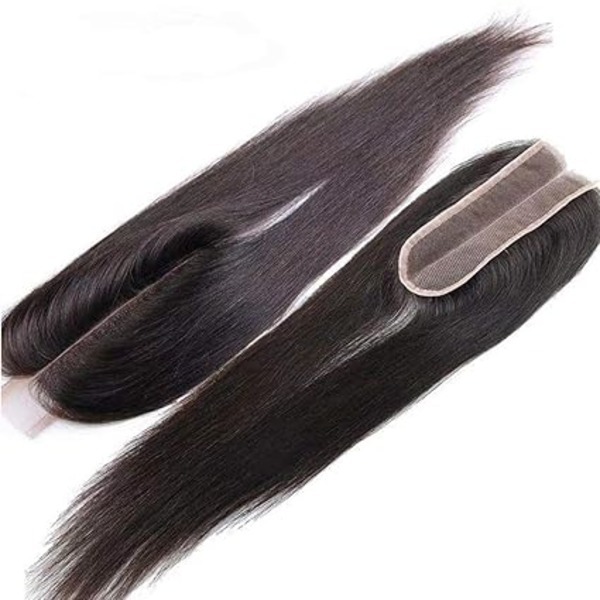 2X6 Lace Closure Human Hair Middle Part Straight Transparent Lace Closure 100% Human Hair