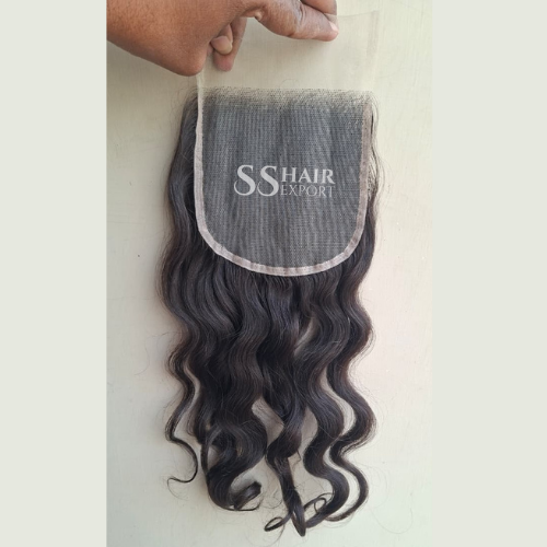 4x4 Closure Sew In Side Part with Free Part HD Lace Wavy Virgin Human Hair