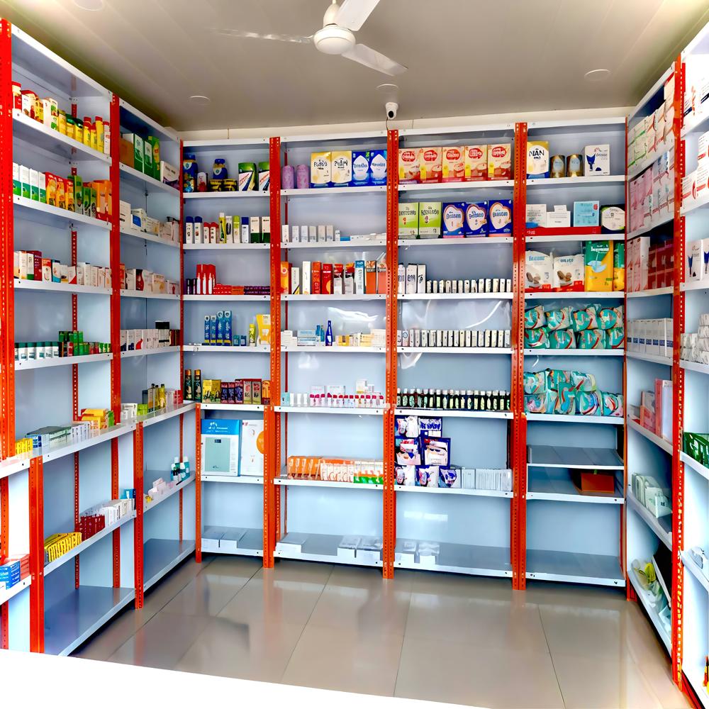 Medical Shop Movable Racks Medical Shop Rack at 7080.00 INR in Lucknow, Uttar Pradesh | Sai ...