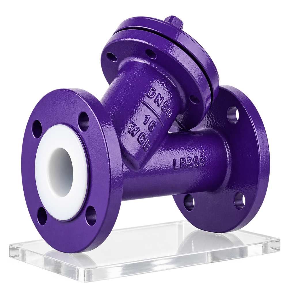 Ptfe Lined Y Type Strainer - Port Size: Customized