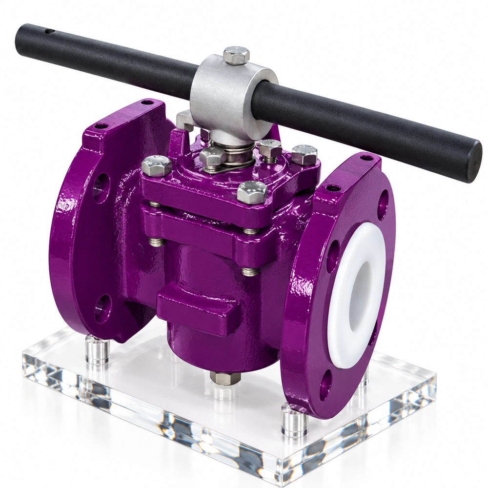 Stainless Steel Ptfe Lined Plug Valve - Port Size: Customized