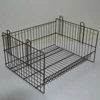 Mild Steel Wire Basket - Color: Silver