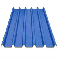 Jindal Roofing Sheet - Galvanized Iron, 24 Ft Length X 4 Ft Width, Blue Color, 0.45mm Thickness, Smp Weather-resistant Coating | Residential & Commercial Use