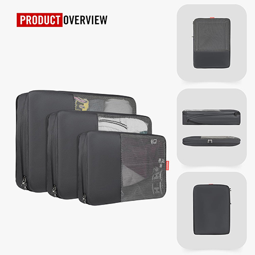 Compex Grey Packing Cube Set Of 5 - Bag Type: Trolley Bag