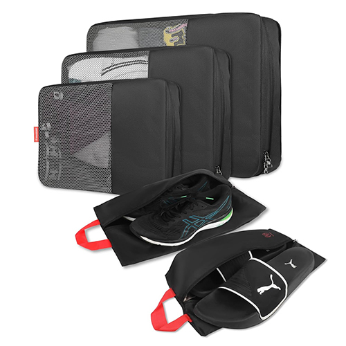 Compex Travel Compressable And Expandable Toiletries Organizer Bags Set Of 5