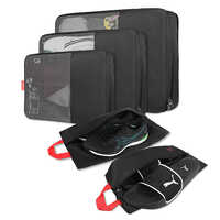 Compex Travel Compressable And Expandable Toiletries Organizer Bags Set Of 5 - Color: Gray