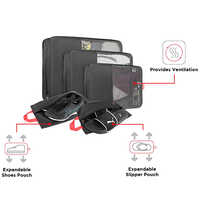 Compex Travel Compressable And Expandable Toiletries Organizer Bags Set Of 5