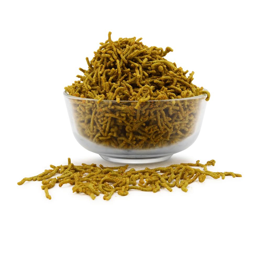 Palak Achari Bhujiya - Feature: No Artificial Colors Or Flavors