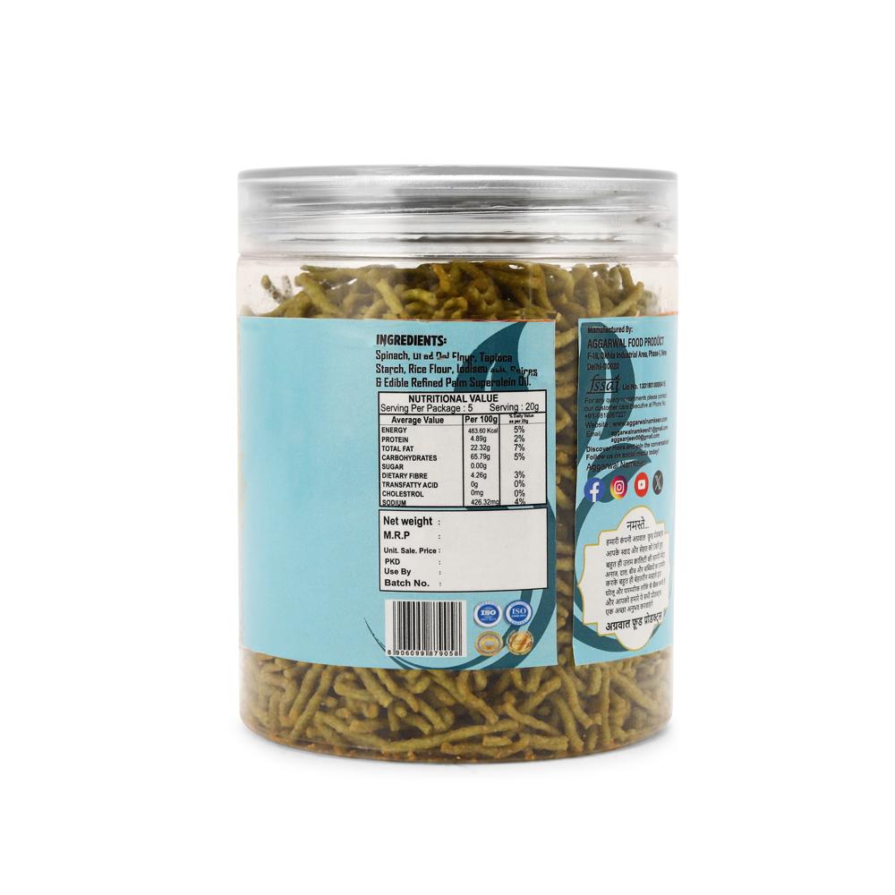 Palak Bhel Chaska Chips - 500g Spicy Masala Snack , No Artificial Colors Or Flavors, 6 Months Shelf Life, Flavorful Experience