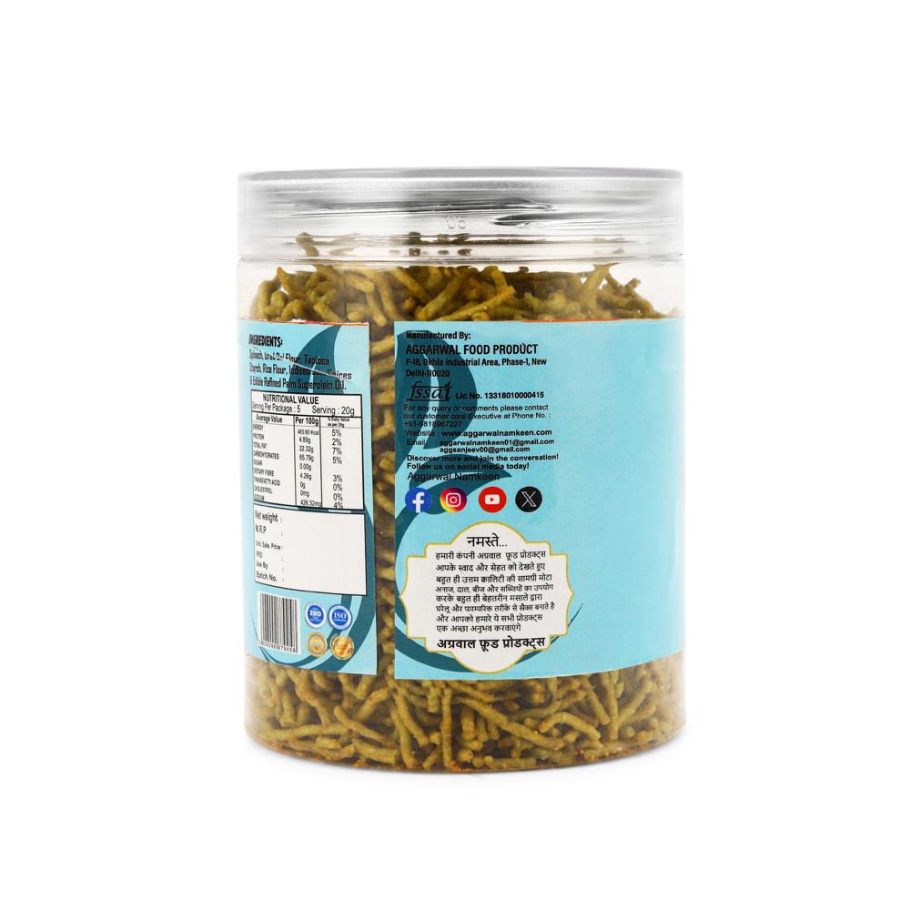 Palak Bhel Chaska Chips - 500g Spicy Masala Snack , No Artificial Colors Or Flavors, 6 Months Shelf Life, Flavorful Experience