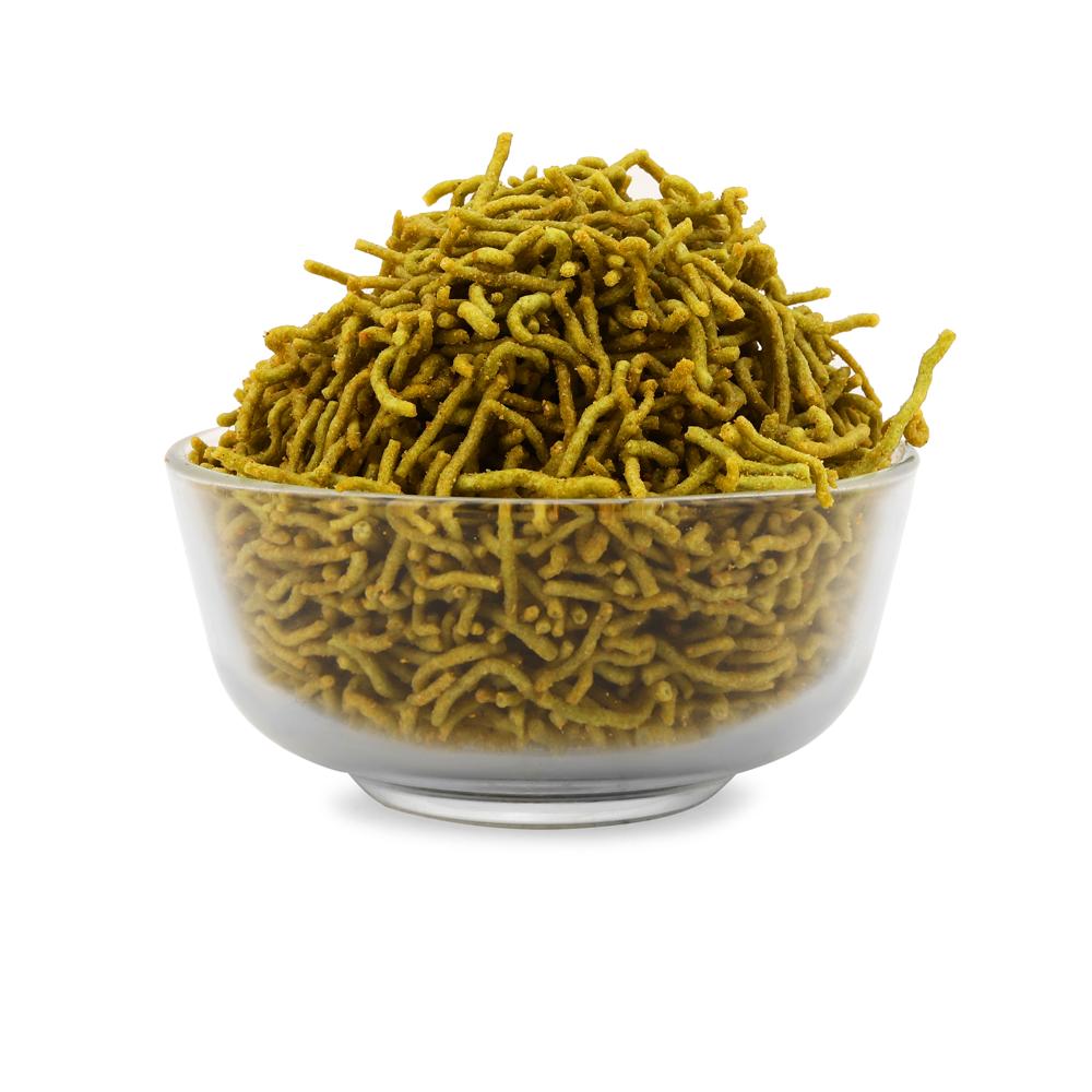 Palak Bhel Chaska Chips - 500g Spicy Masala Snack , No Artificial Colors Or Flavors, 6 Months Shelf Life, Flavorful Experience