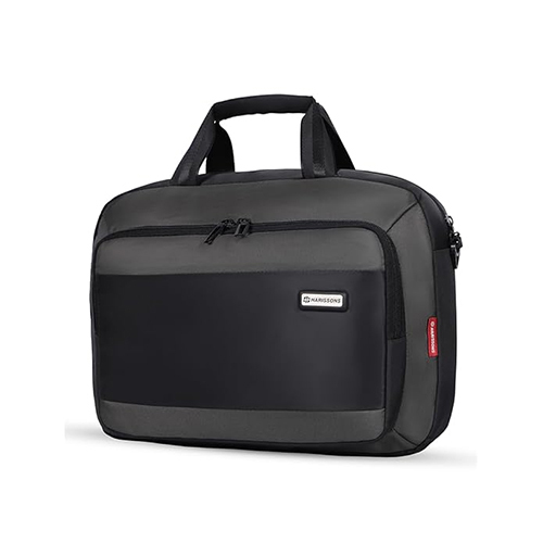 12L Grey Luminix Sleek Crossbody Laptop Messenger Briefcase Bag