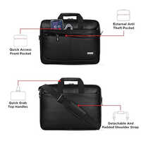 Unisex Vista Sustainable 13L Black Laptop Messenger Bag