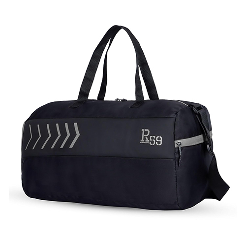 Fabio 23L Black And Grey Lightweight Gym Duffle Bag