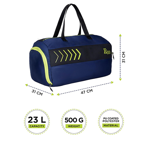 Fabio 23L Navy Blue Lightweight Gym Duffle Bag