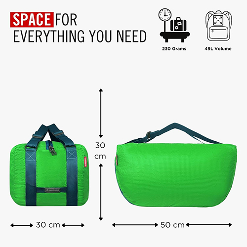 Live It Polyester 49L Green Duffle Gym Bag