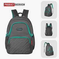ZAP 28L Grey And Teal Casual College Backpack