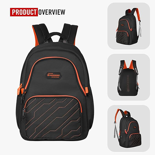 Zap 28l Black And Orange Casual College Backpack - Capacity: 28 Ltr