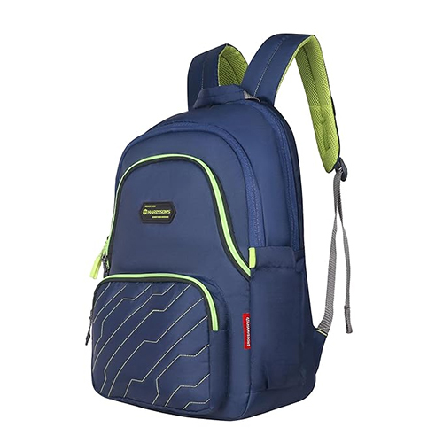 ZAP 28L  Navy And Green Casual College Backpack