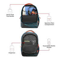 Virtual 31L Imperial Blue-Orange School Bag