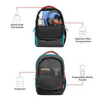 Virtual 31L Grey-Teal School Bag