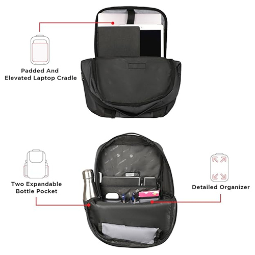 Phoenix 20l Grey Casual Laptop Backpack - Capacity: 20 Ltr