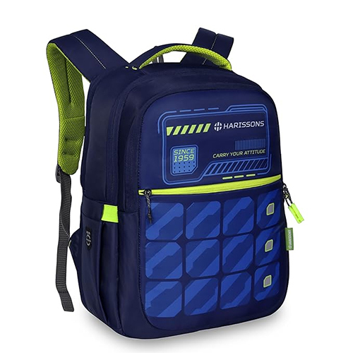 Memo 32L Navy And Green Casual Backpack