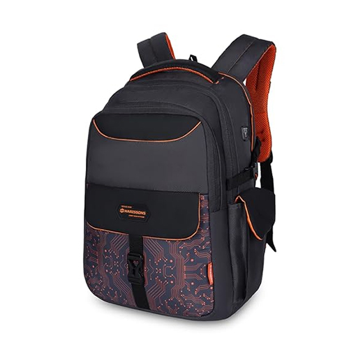 Electrozen 32L Grey-Orange Laptop Backpack - Capacity: 36 Ltr