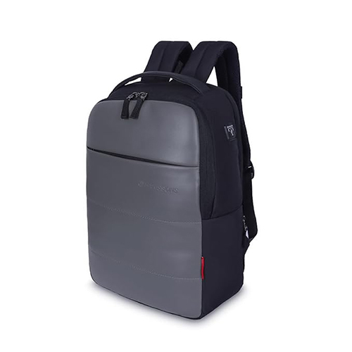 Zenith 16L Grey Compact Vegan Leather Laptop Backpack